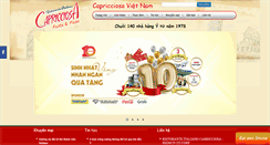Desktop Screenshot of capricciosa.com.vn